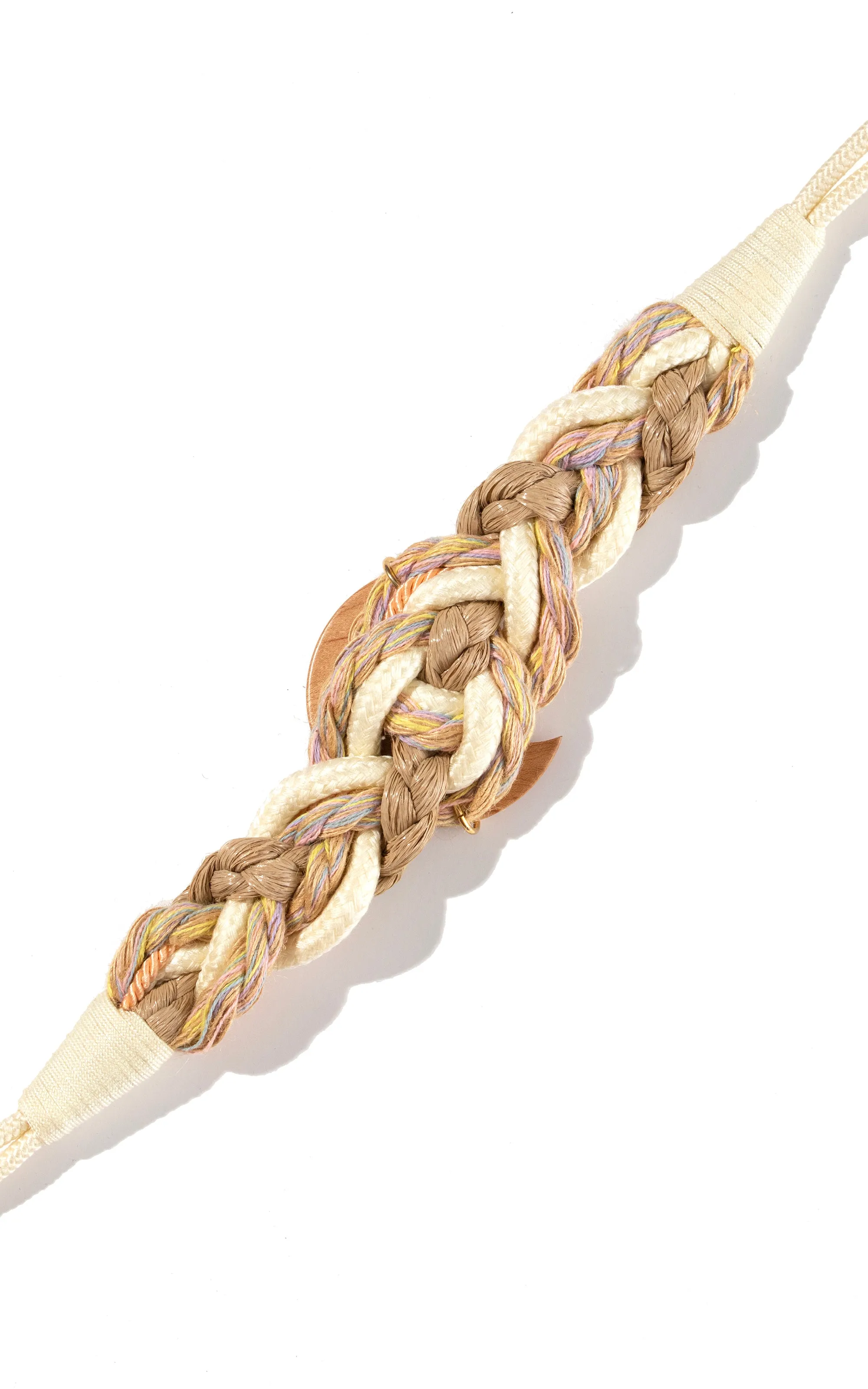 1980s Wooden Moon Braided Belt | medium
