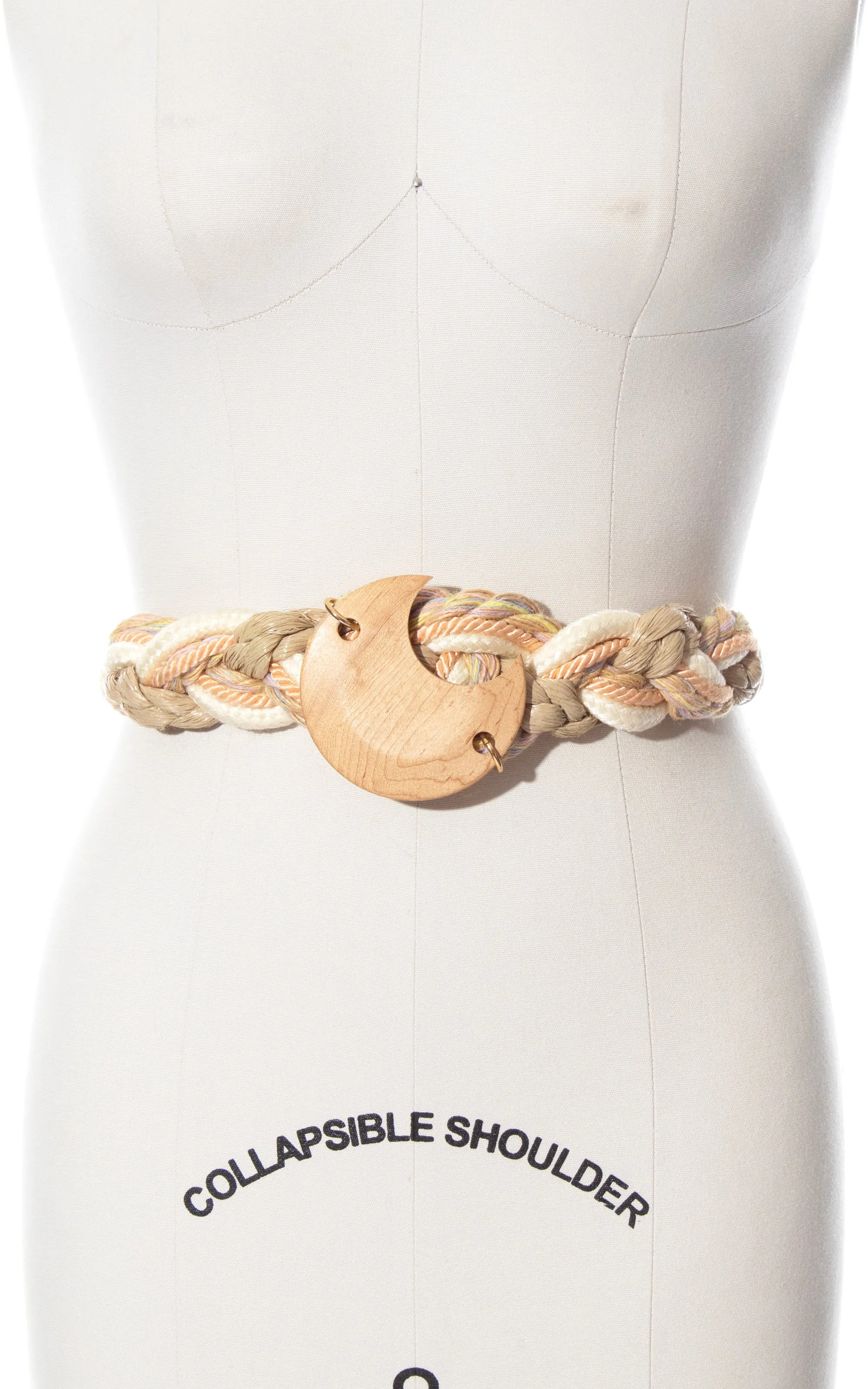 1980s Wooden Moon Braided Belt | medium