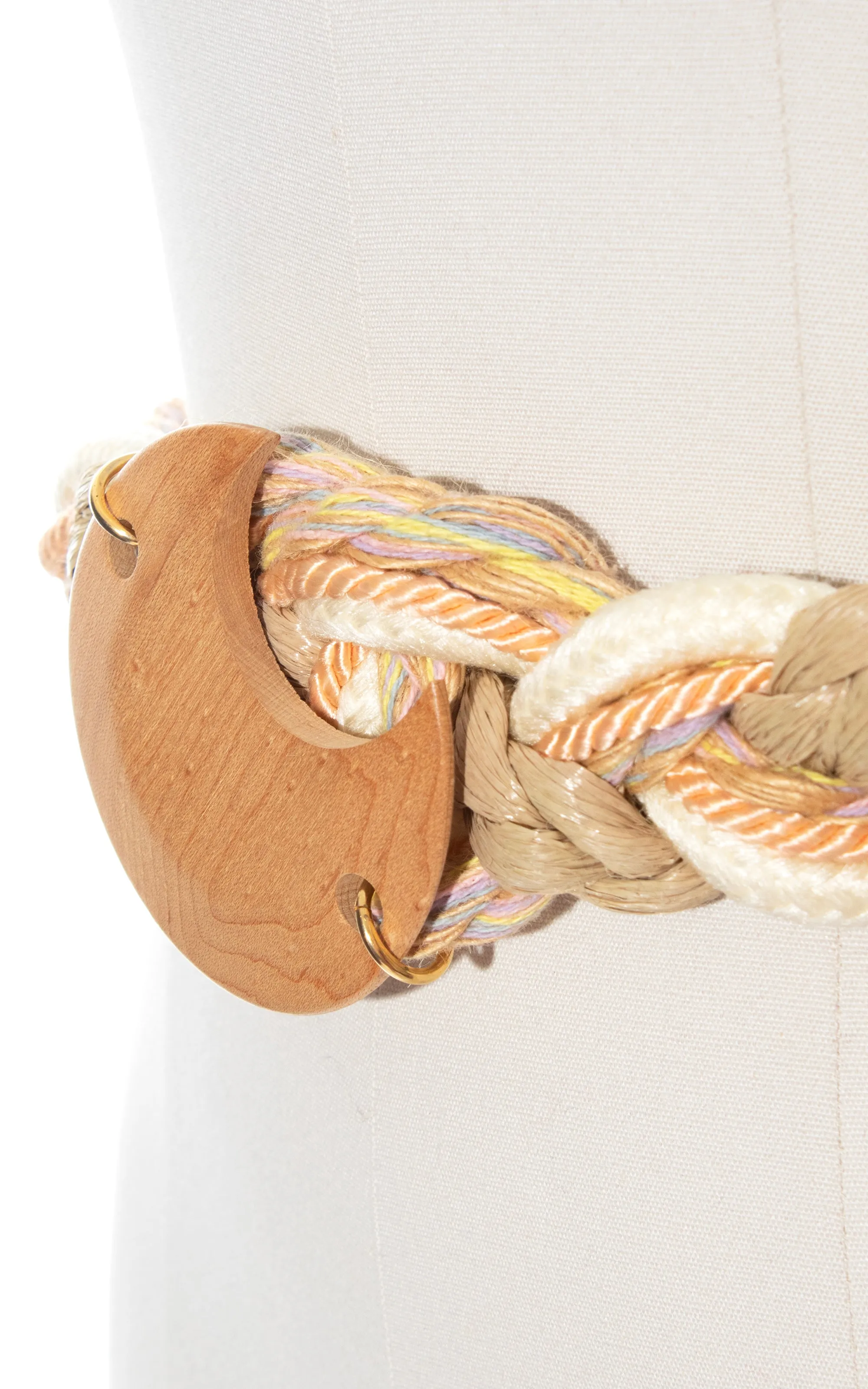 1980s Wooden Moon Braided Belt | medium