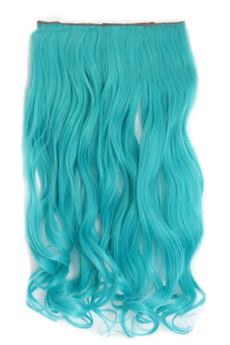 5 Colors Colorful 50cm Long Curly / Wave Clip in Hair Extensions