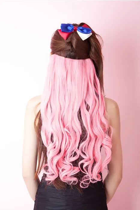 5 Colors Colorful 50cm Long Curly / Wave Clip in Hair Extensions