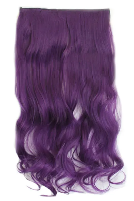 5 Colors Colorful 50cm Long Curly / Wave Clip in Hair Extensions