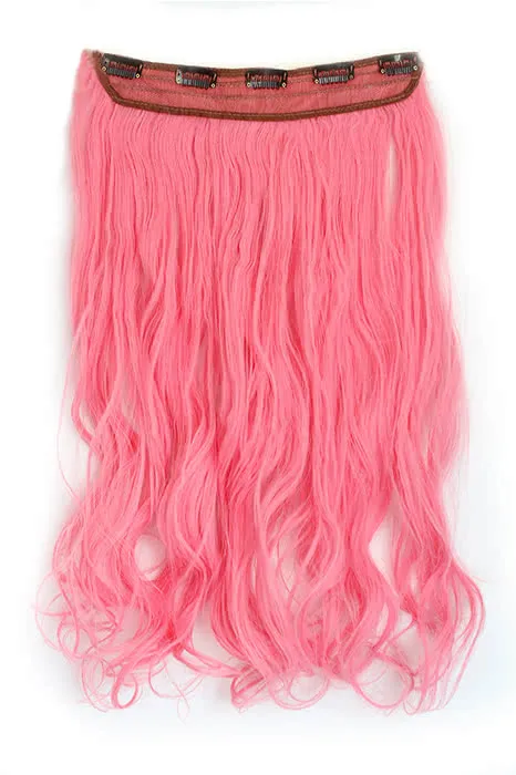 5 Colors Colorful 50cm Long Curly / Wave Clip in Hair Extensions