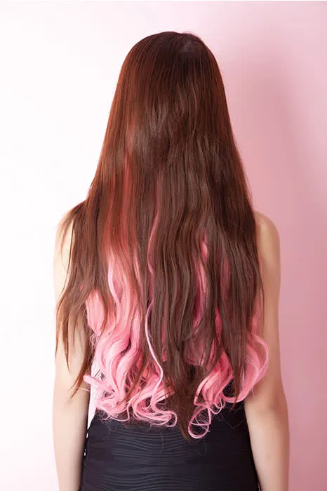 5 Colors Colorful 50cm Long Curly / Wave Clip in Hair Extensions