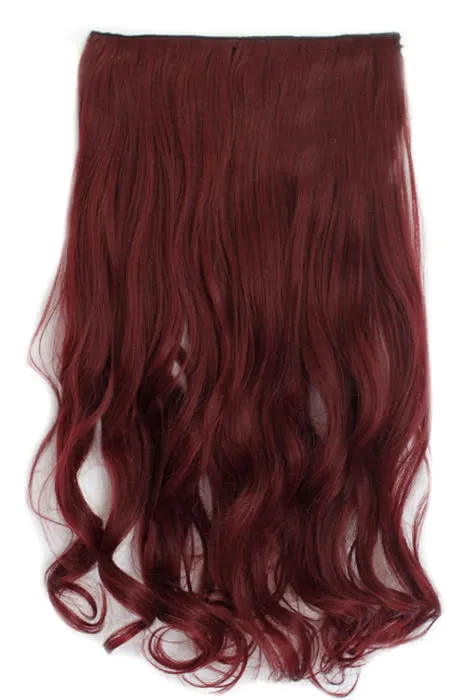 5 Colors Colorful 50cm Long Curly / Wave Clip in Hair Extensions