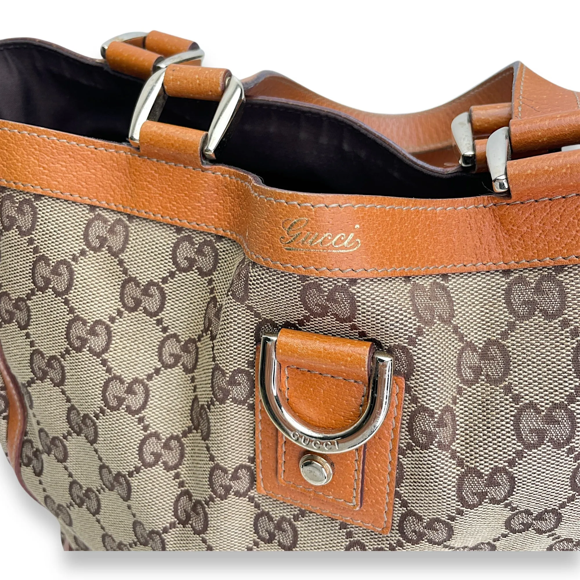 Abbey Tote bag in Canvas, Light Gold Hardware