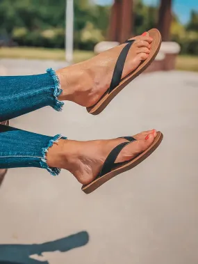 Black Casual Flip Flop Sandal