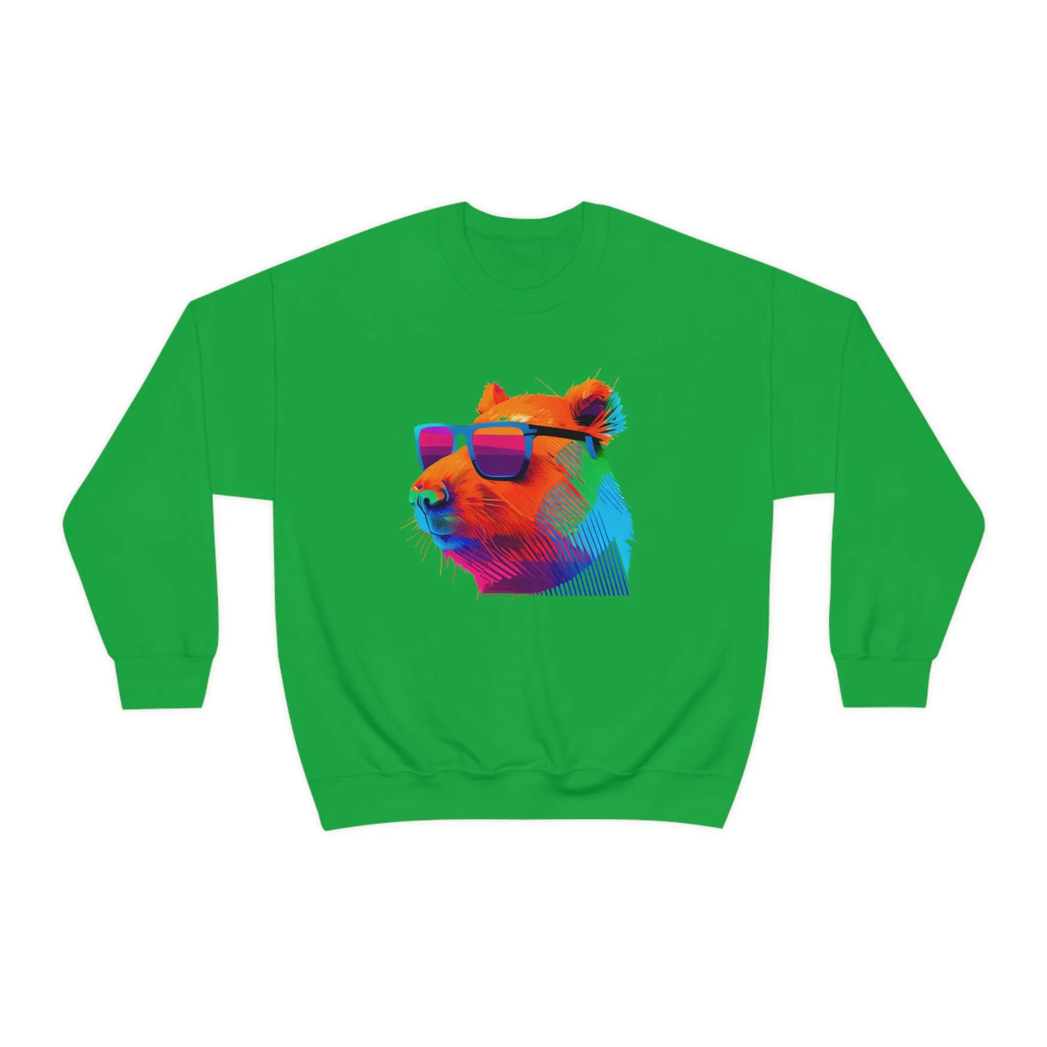 Cool Sunglasses Capybara Shirt | Capybara Lover Gift | Capybara Art Sweatshirt | Retro Capybara Shirt| Unisex Crewneck Sweatshirt