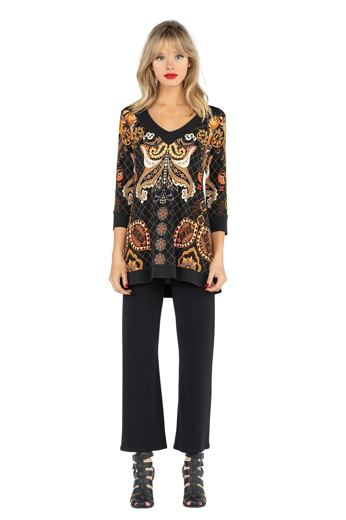 Framed V Neck Tunic