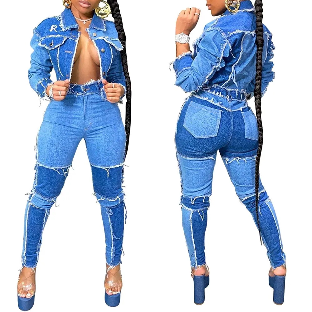 Frayed Denim Jeans