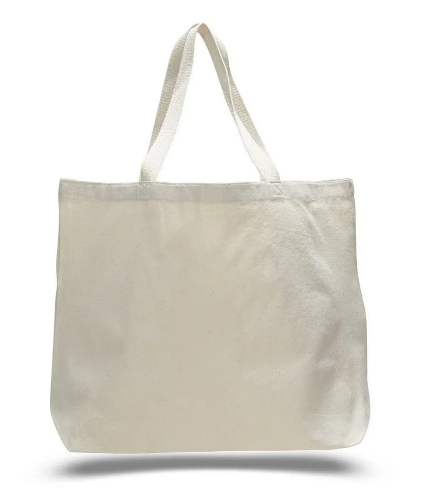 Large Size Blank Canvas Tote Bags, Shopper Groceries Totes