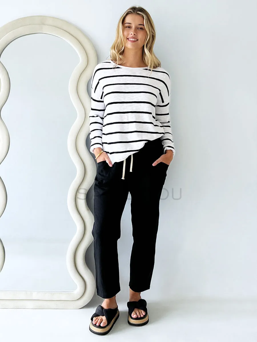 Little Lies / Luxe Linen Pant - Black