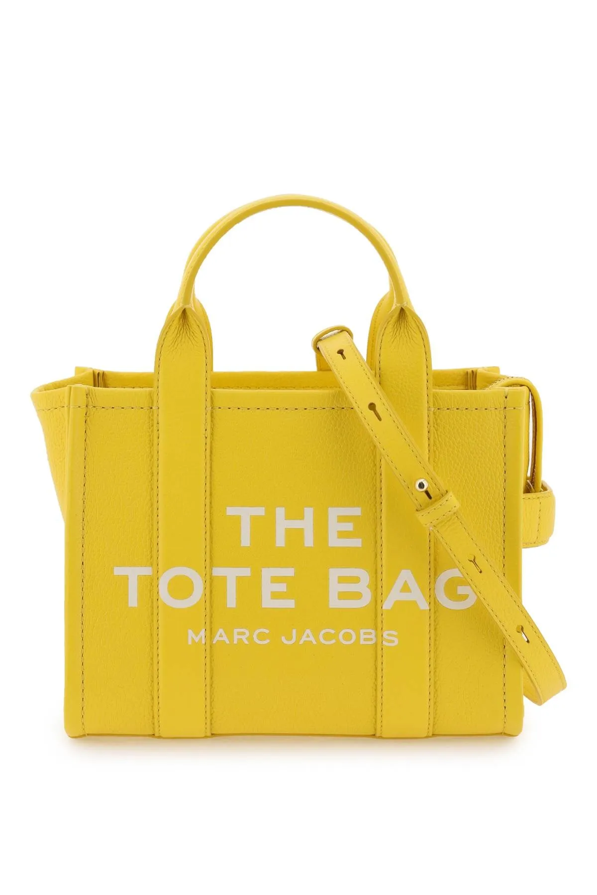 Marc Jacobs 'The Leather Small Tote Bag' Light Yellow