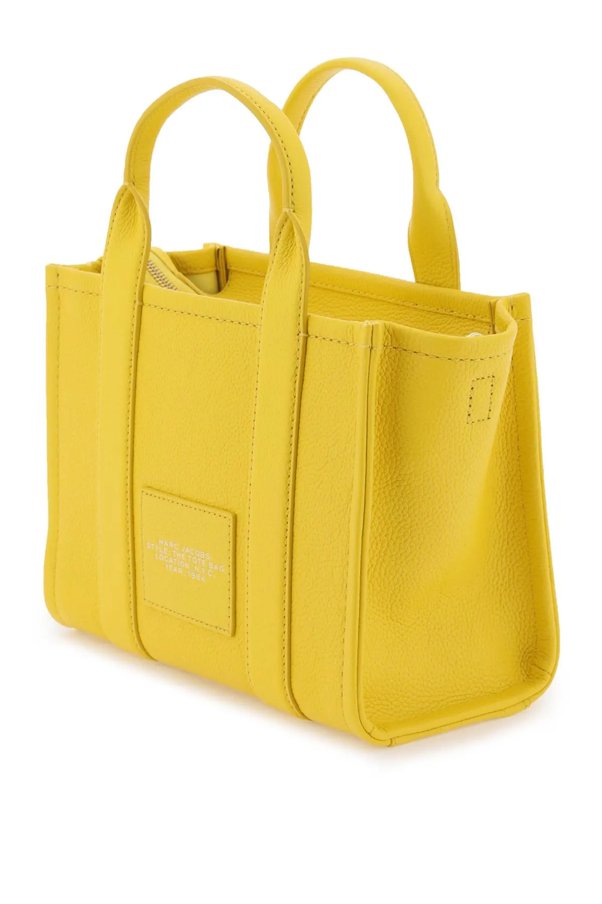 Marc Jacobs 'The Leather Small Tote Bag' Light Yellow