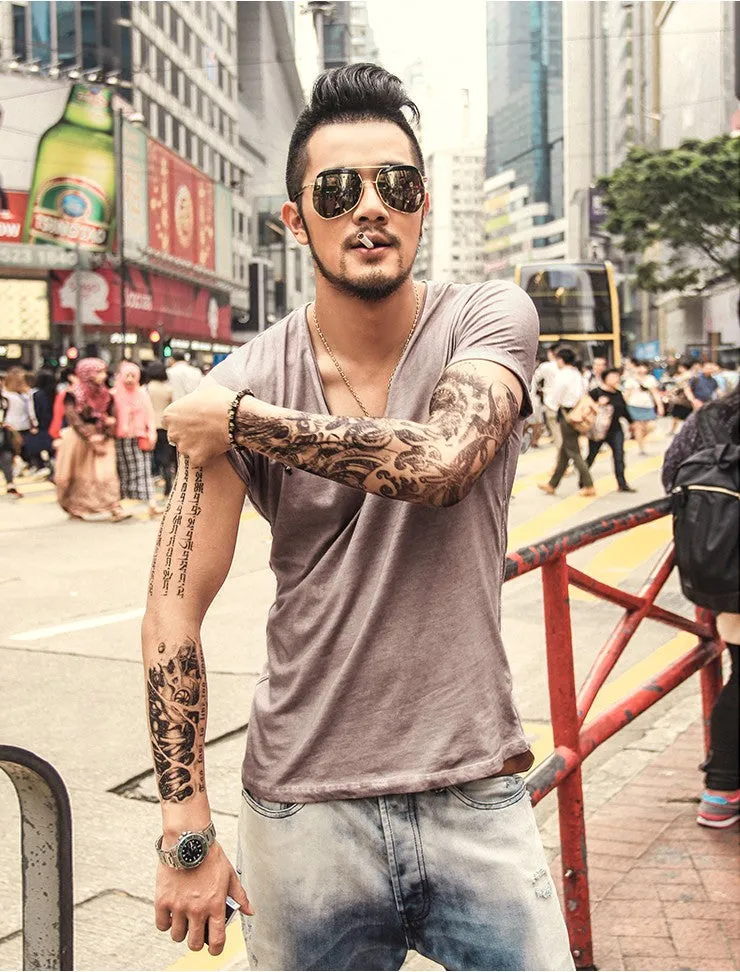 Men's V-Neck Cotton T-Shirt