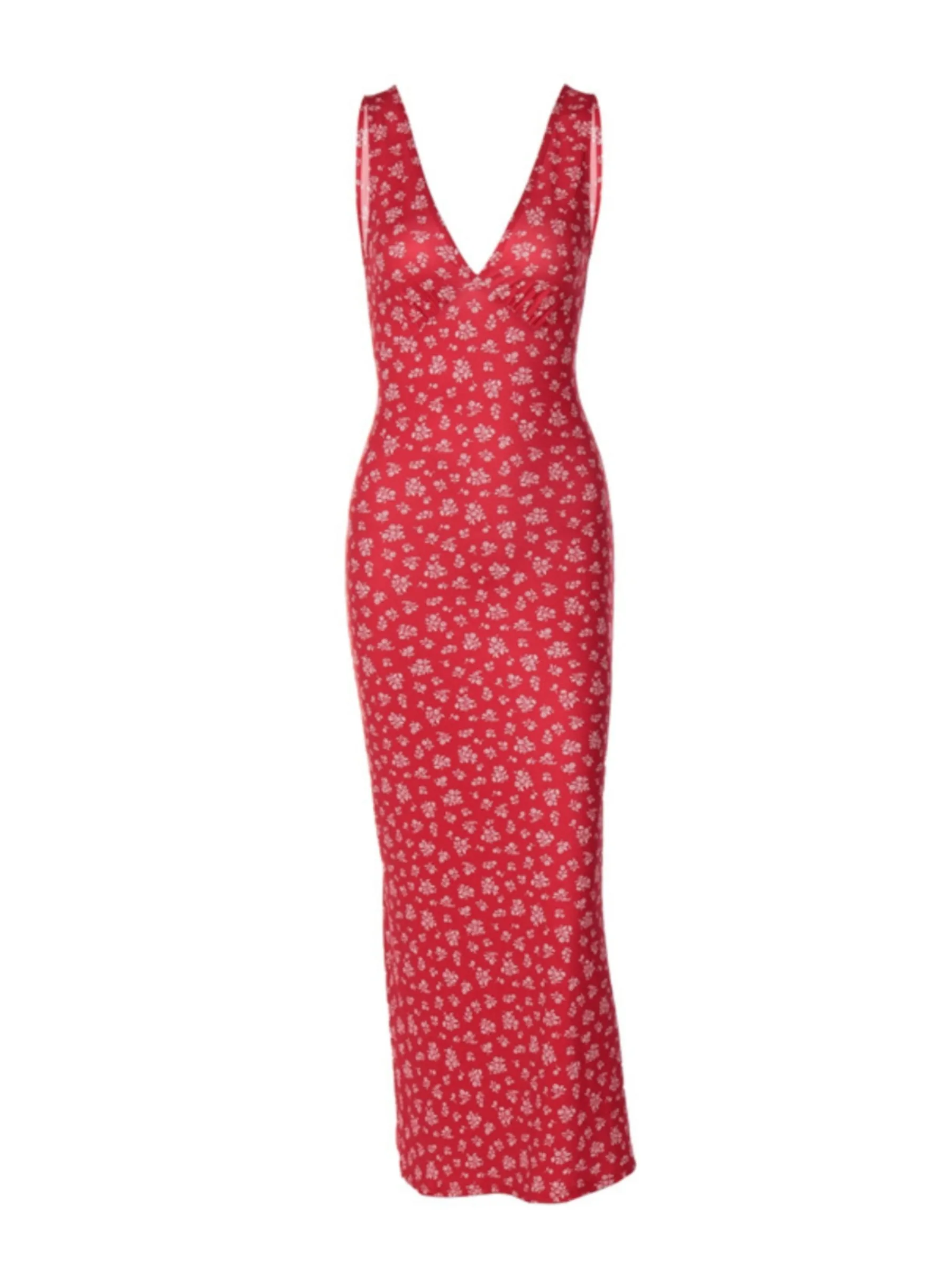 Nava V-Neck Maxi Floral Print Dress