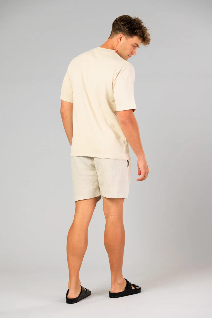 Noosa Linen Shorts - Sand Stone