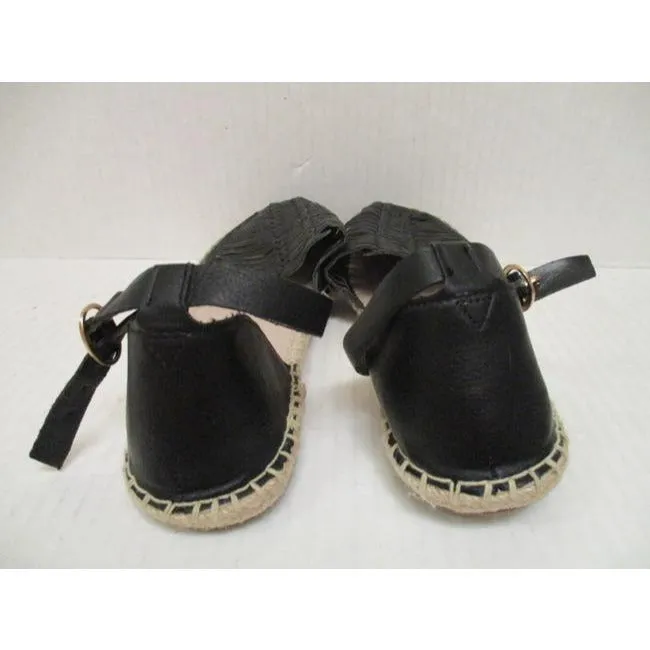 Old Navy Black Woven Canvas Flats Sandals Size Us