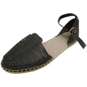 Old Navy Black Woven Canvas Flats Sandals Size Us