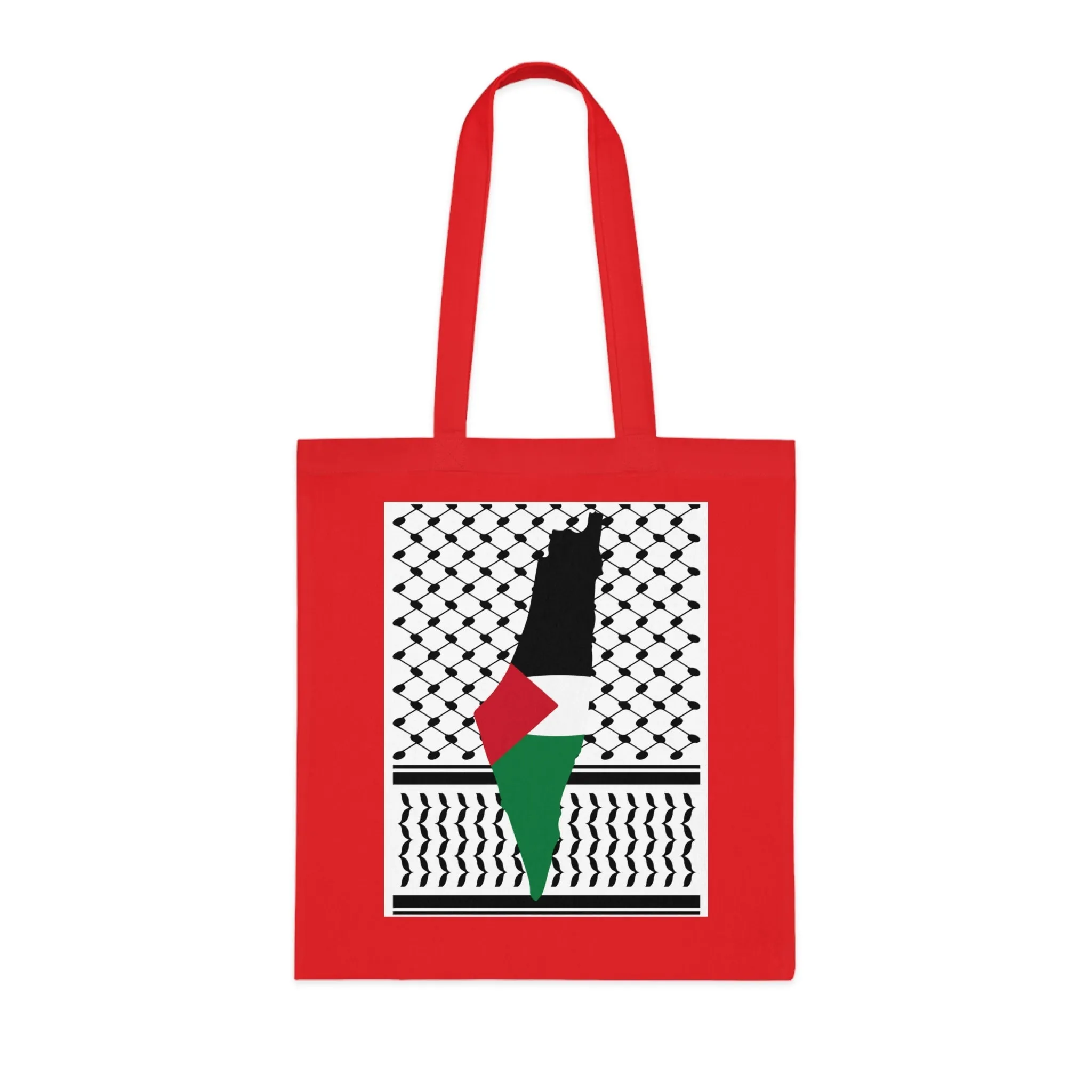Palestine on Keffiyeh Tote Bag