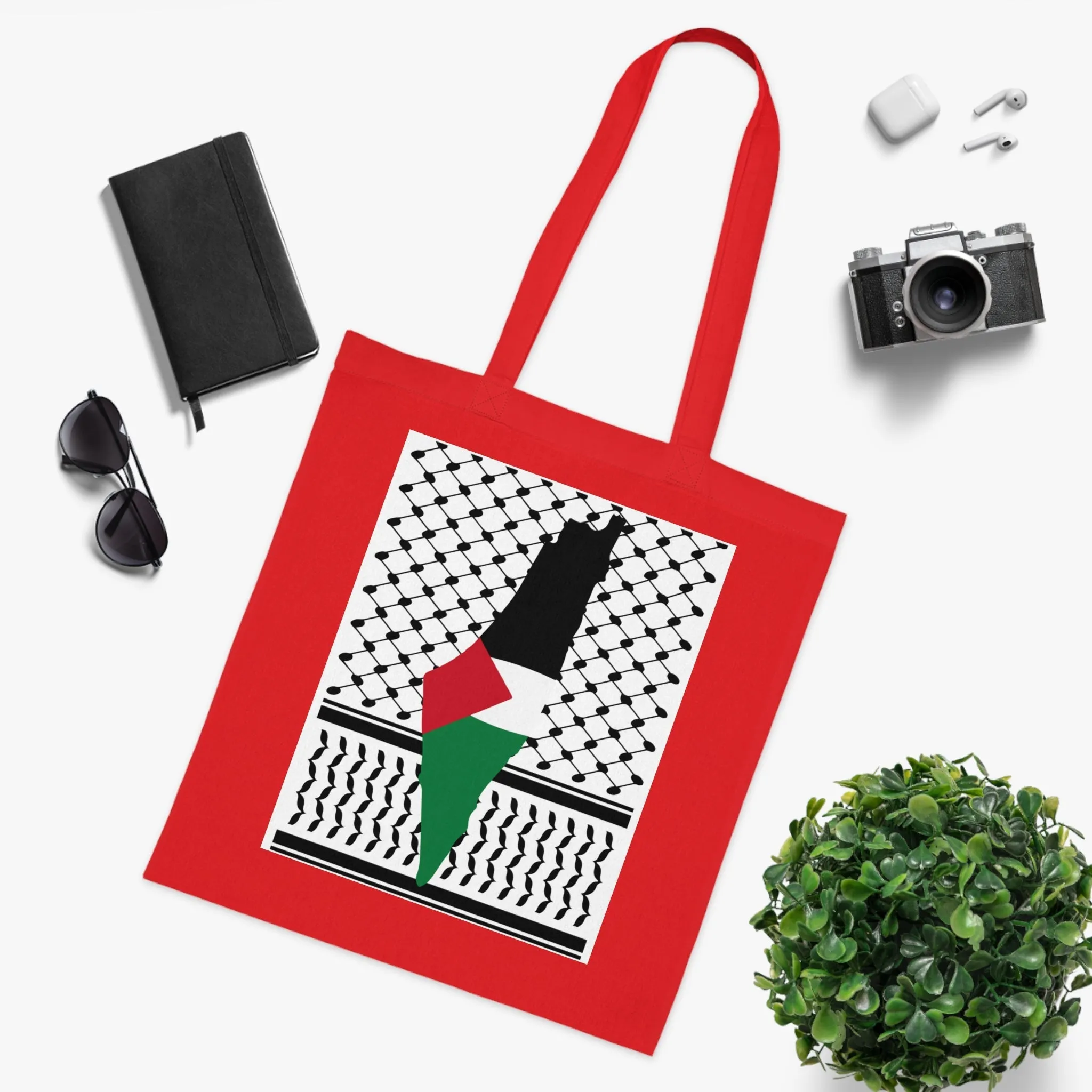 Palestine on Keffiyeh Tote Bag