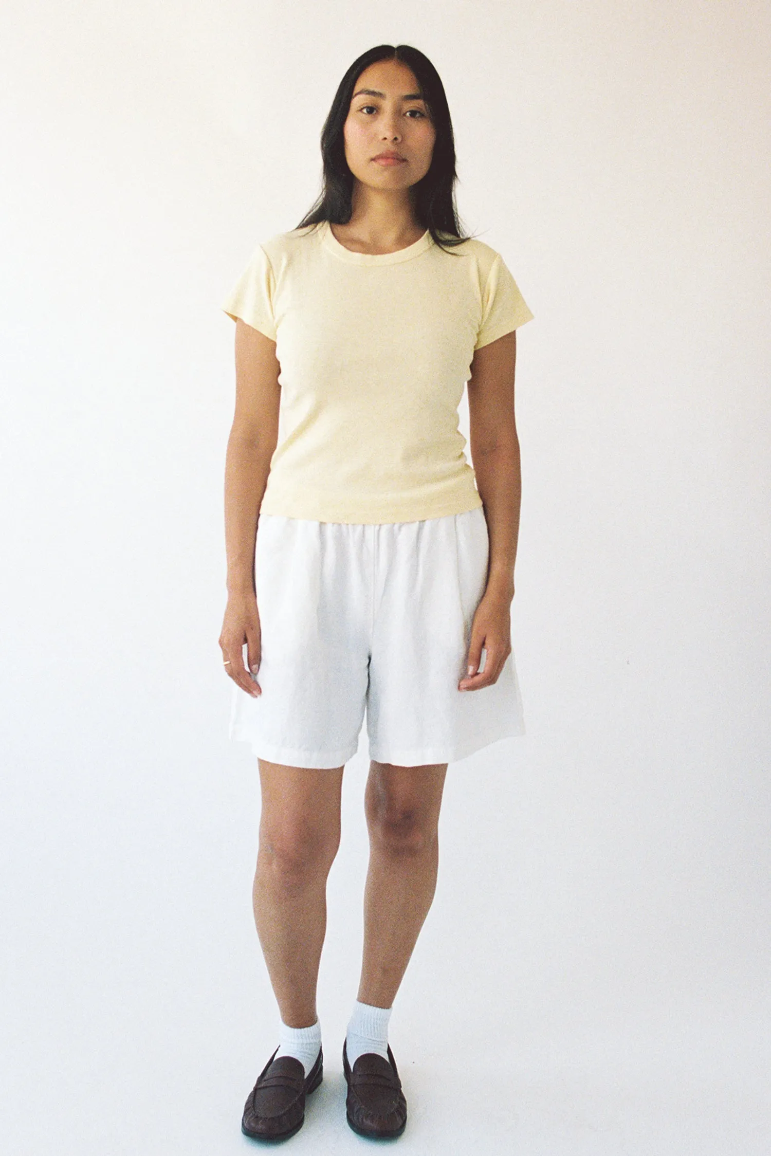 Pleated Linen Short