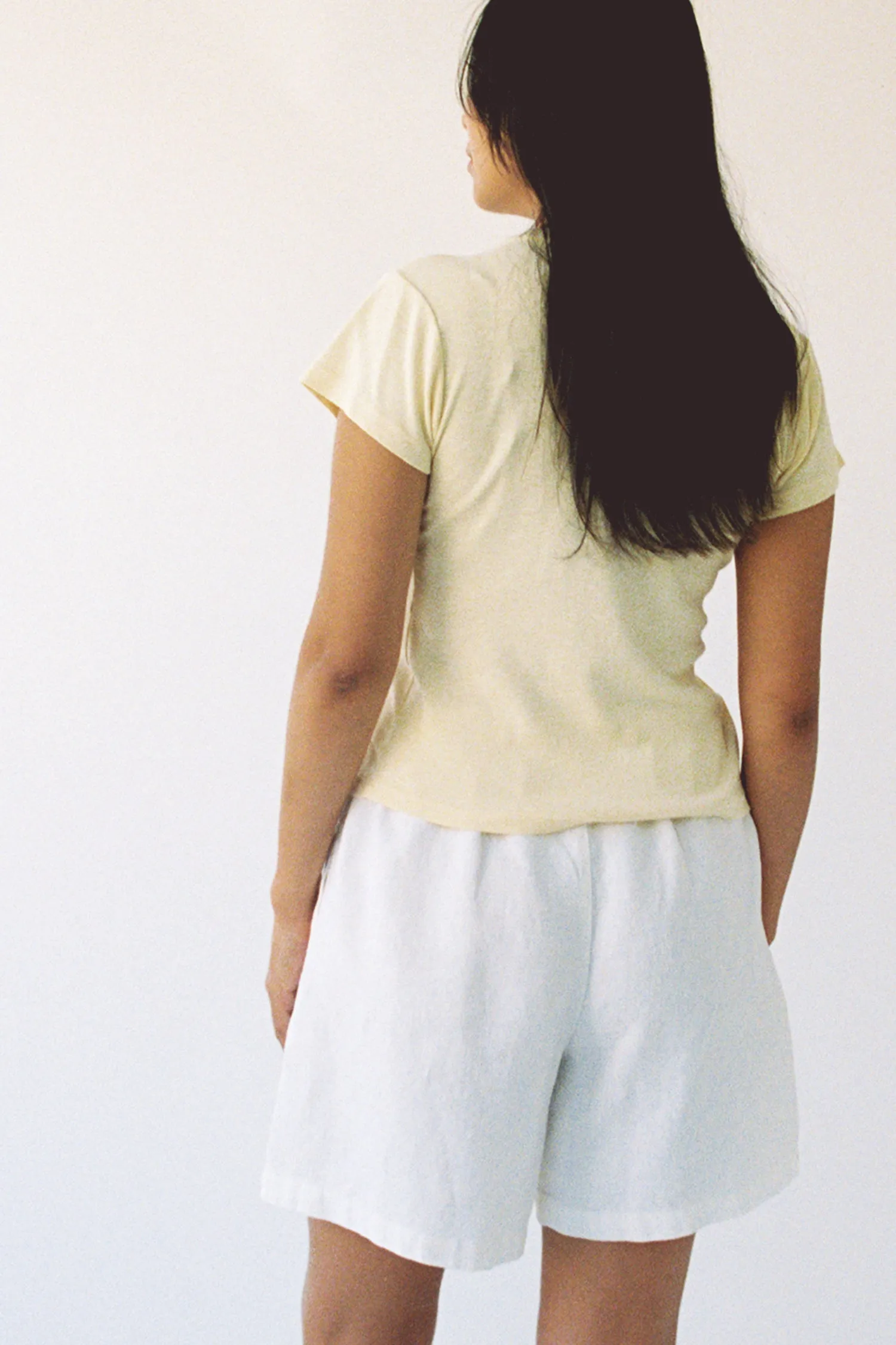 Pleated Linen Short
