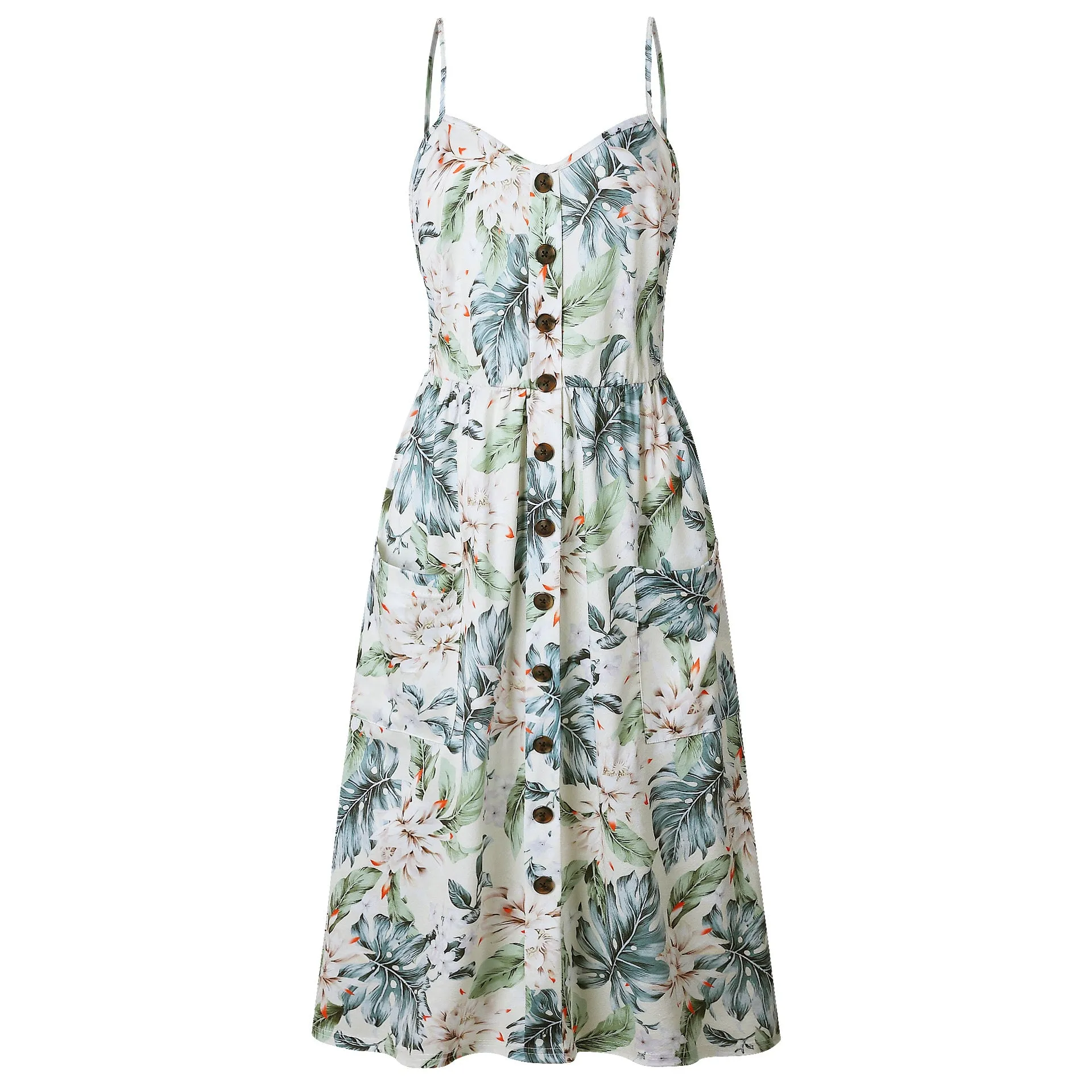 Spaghetti Straps Midi Dress