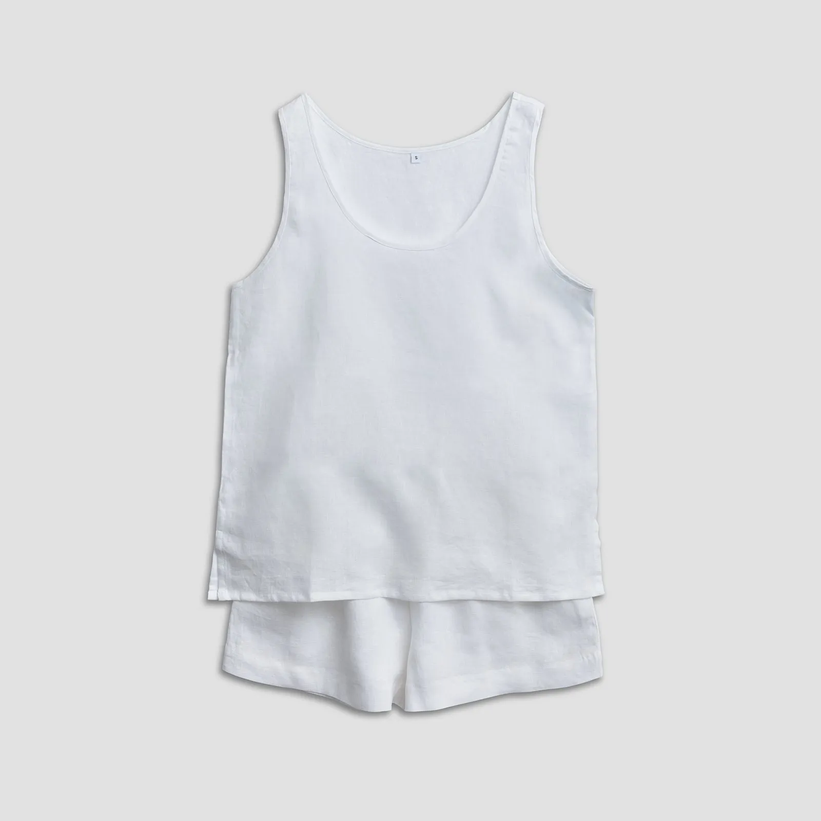 White Cami Linen Pyjama Set